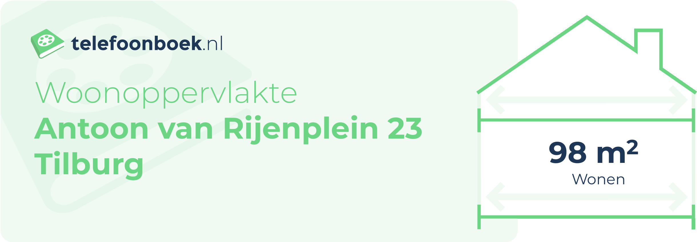 Woonoppervlakte Antoon Van Rijenplein 23 Tilburg