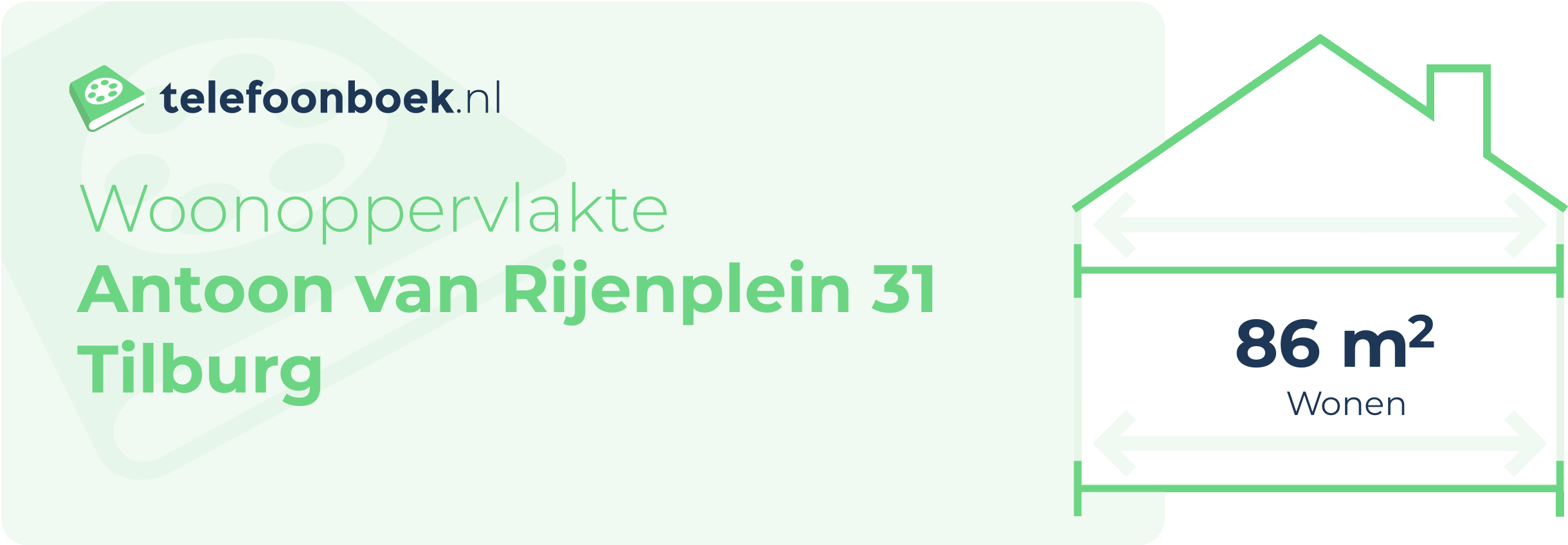 Woonoppervlakte Antoon Van Rijenplein 31 Tilburg