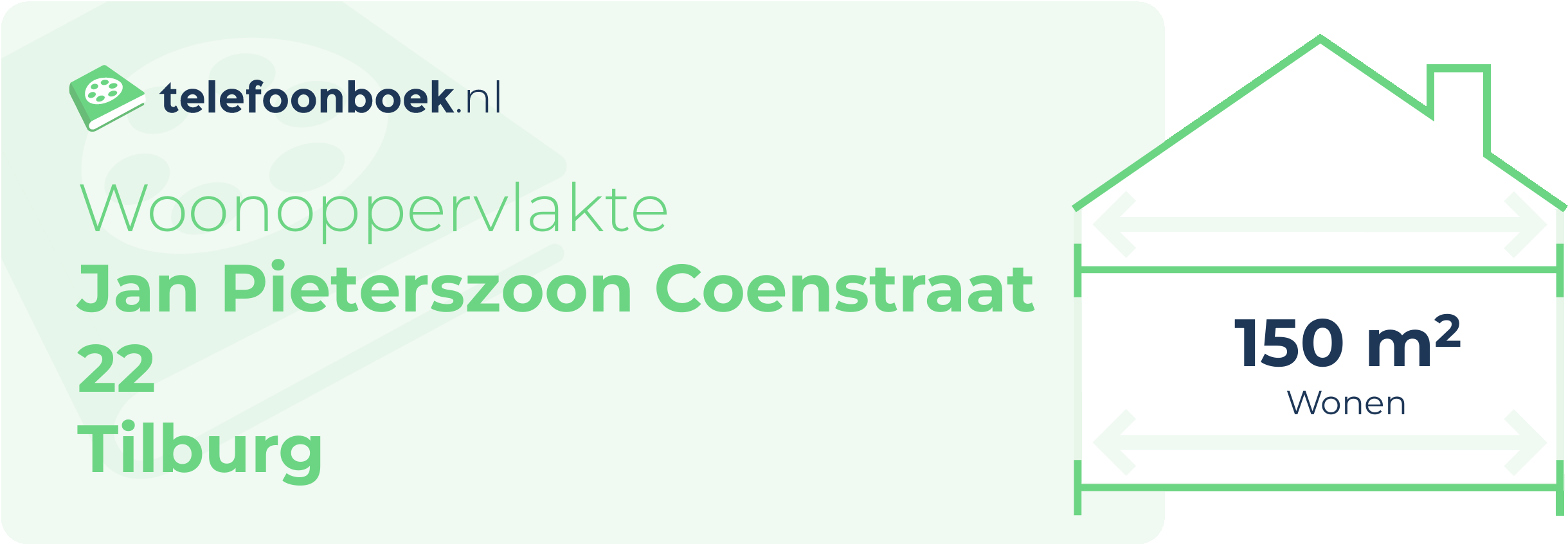 Woonoppervlakte Jan Pieterszoon Coenstraat 22 Tilburg