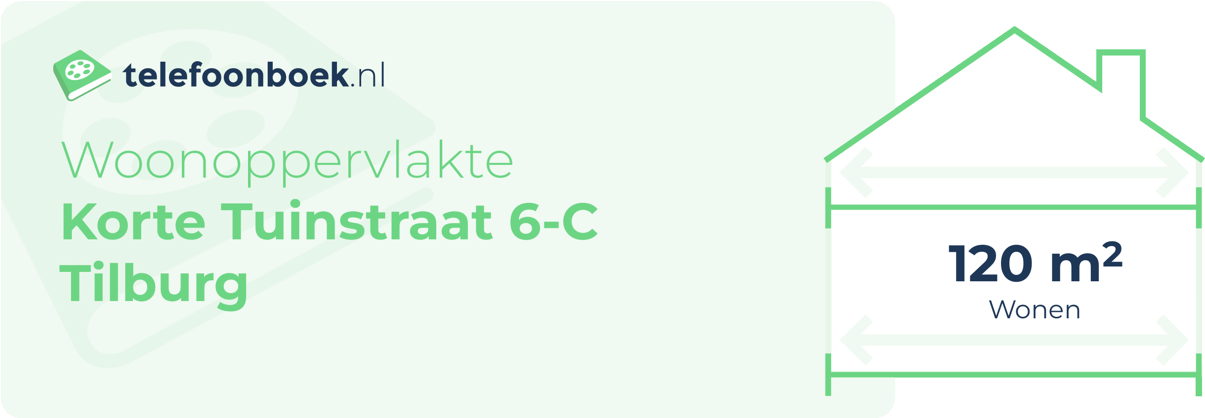 Woonoppervlakte Korte Tuinstraat 6-C Tilburg