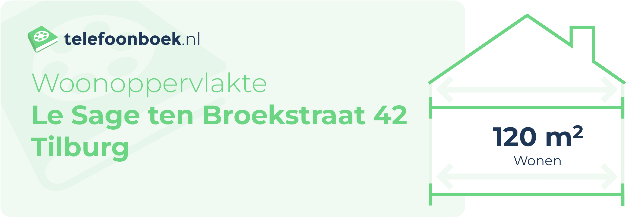 Woonoppervlakte Le Sage Ten Broekstraat 42 Tilburg