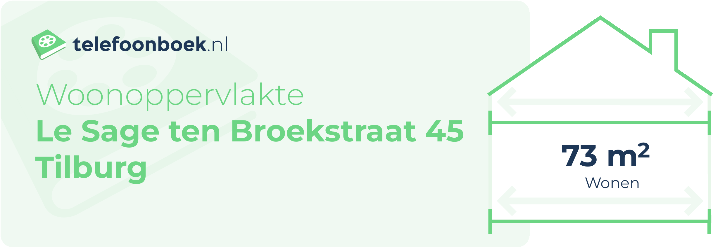 Woonoppervlakte Le Sage Ten Broekstraat 45 Tilburg