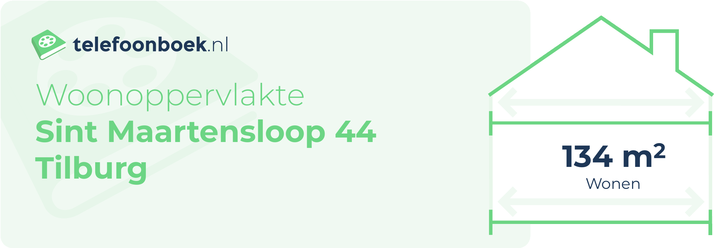 Woonoppervlakte Sint Maartensloop 44 Tilburg