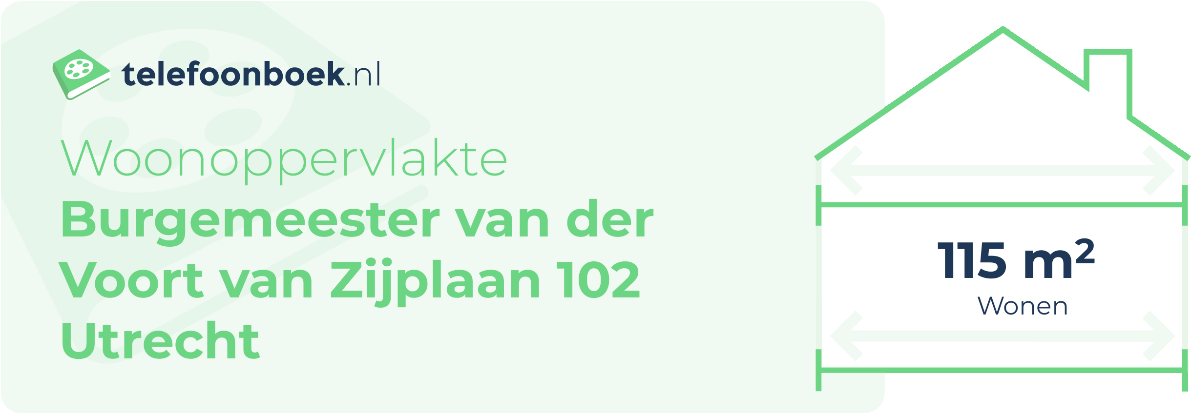 Woonoppervlakte Burgemeester Van Der Voort Van Zijplaan 102 Utrecht