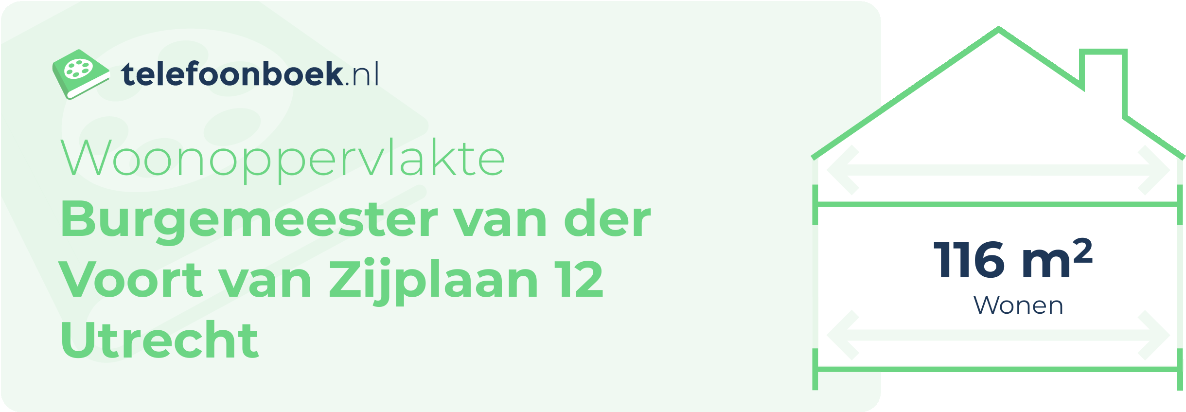 Woonoppervlakte Burgemeester Van Der Voort Van Zijplaan 12 Utrecht