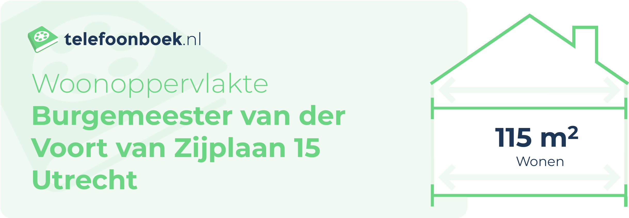 Woonoppervlakte Burgemeester Van Der Voort Van Zijplaan 15 Utrecht