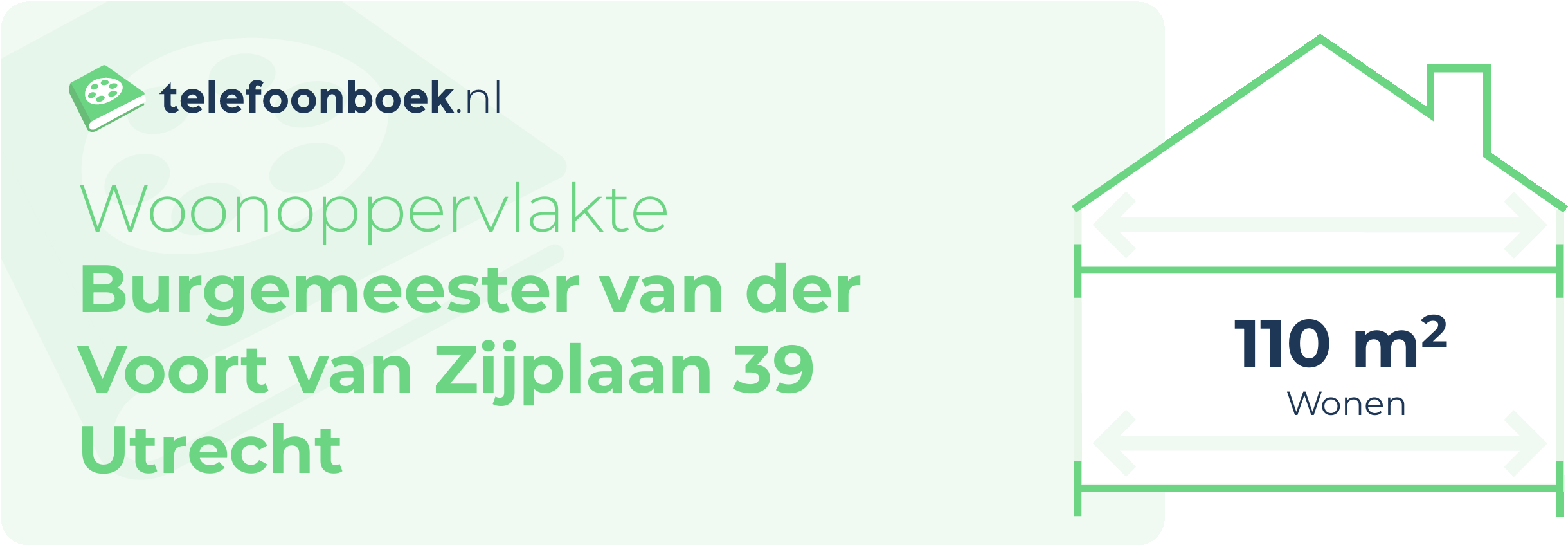 Woonoppervlakte Burgemeester Van Der Voort Van Zijplaan 39 Utrecht