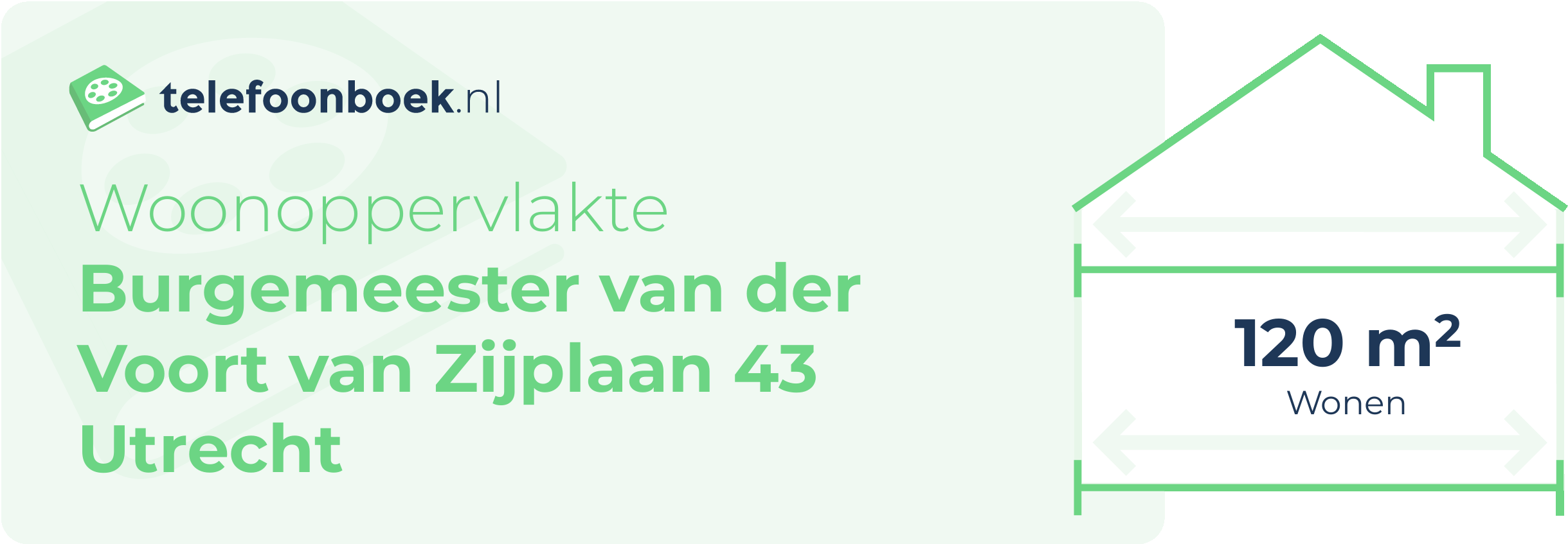 Woonoppervlakte Burgemeester Van Der Voort Van Zijplaan 43 Utrecht