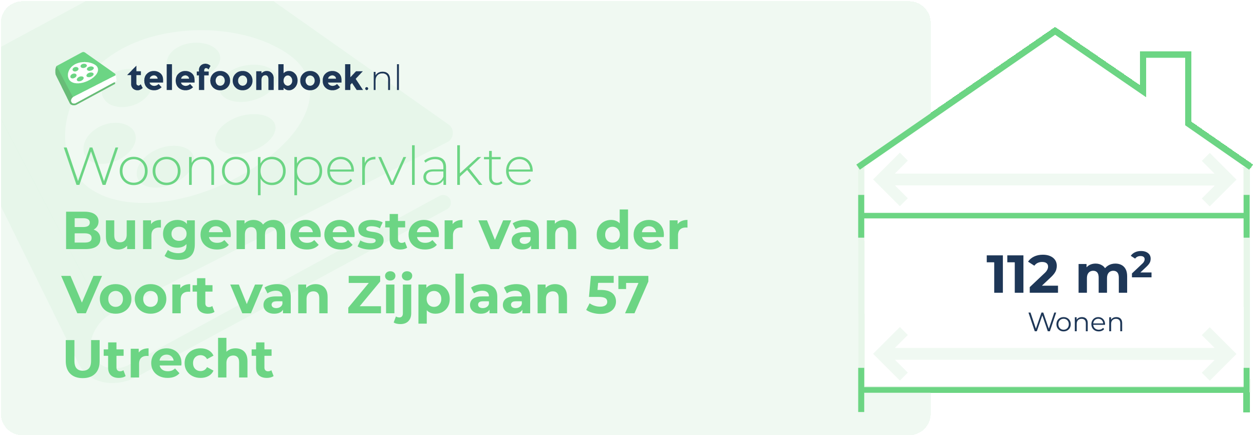 Woonoppervlakte Burgemeester Van Der Voort Van Zijplaan 57 Utrecht