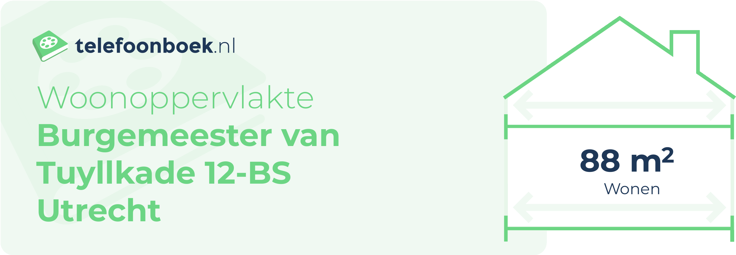 Woonoppervlakte Burgemeester Van Tuyllkade 12-BS Utrecht