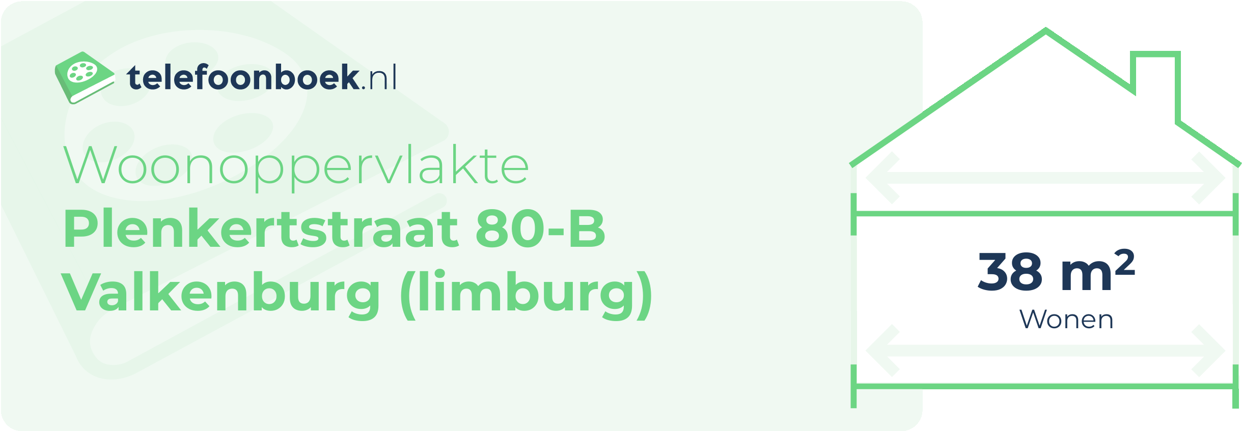 Woonoppervlakte Plenkertstraat 80-B Valkenburg (Limburg)
