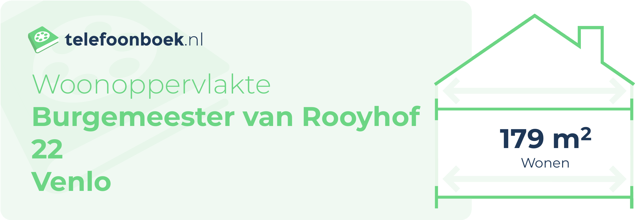 Woonoppervlakte Burgemeester Van Rooyhof 22 Venlo
