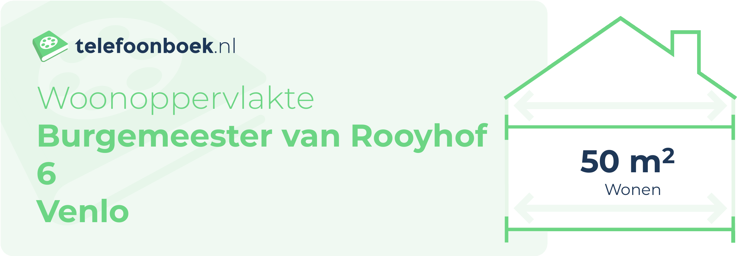 Woonoppervlakte Burgemeester Van Rooyhof 6 Venlo