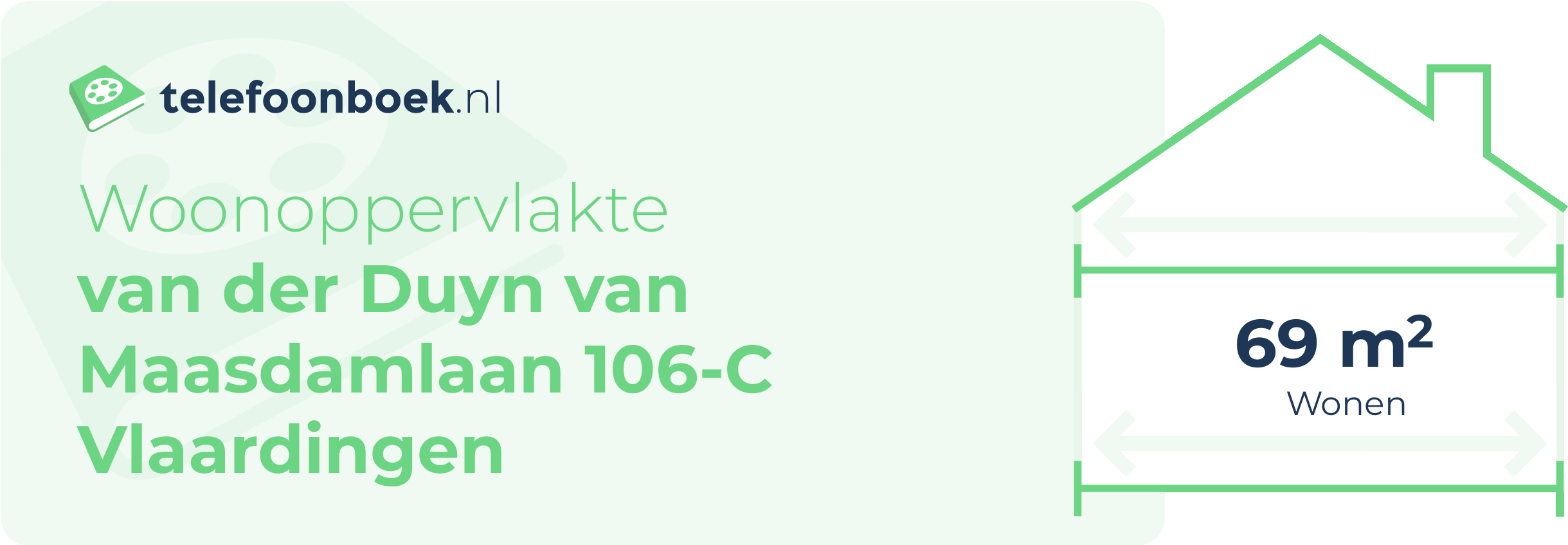 Woonoppervlakte Van Der Duyn Van Maasdamlaan 106-C Vlaardingen