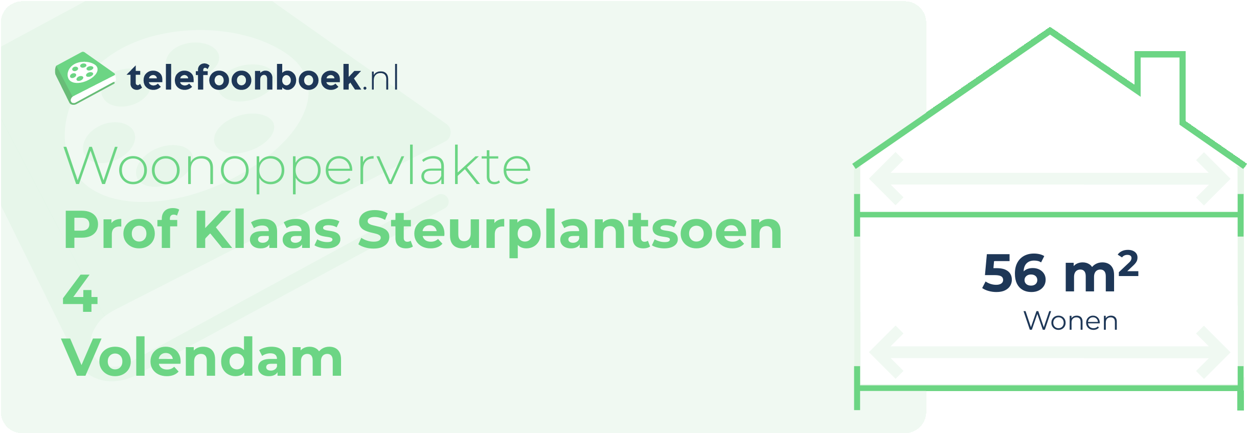 Woonoppervlakte Prof Klaas Steurplantsoen 4 Volendam
