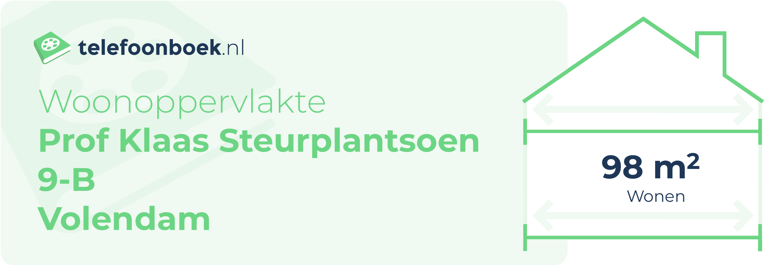 Woonoppervlakte Prof Klaas Steurplantsoen 9-B Volendam