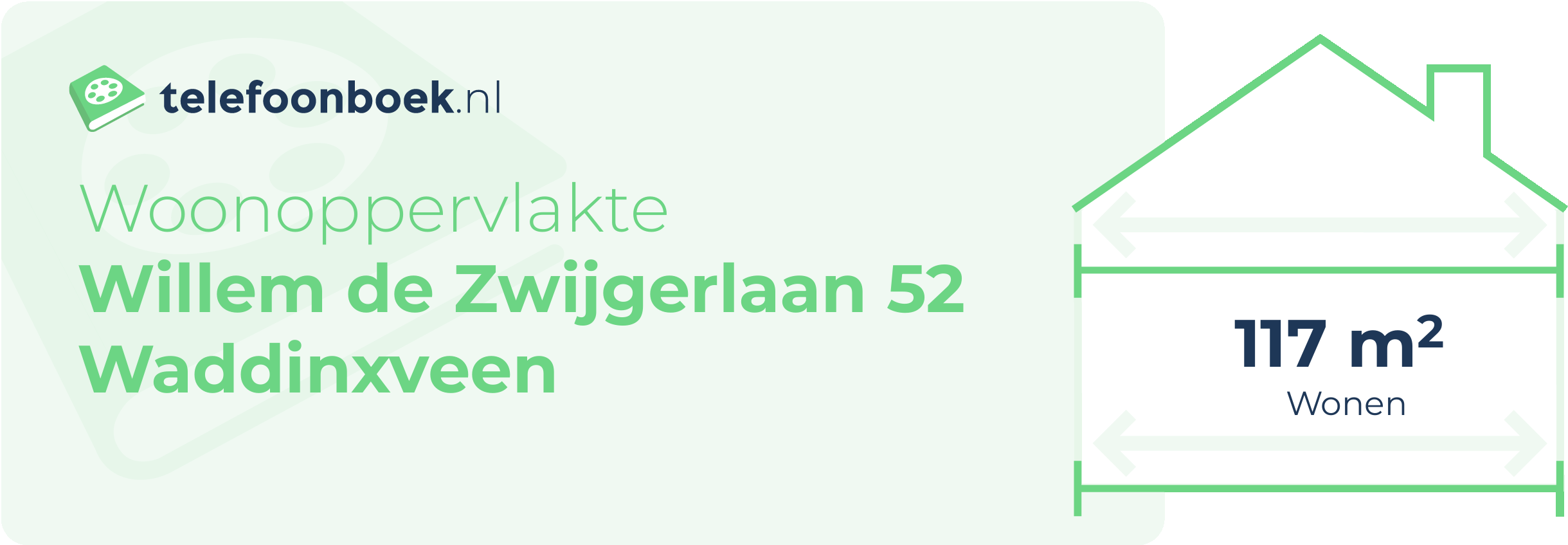 Woonoppervlakte Willem De Zwijgerlaan 52 Waddinxveen