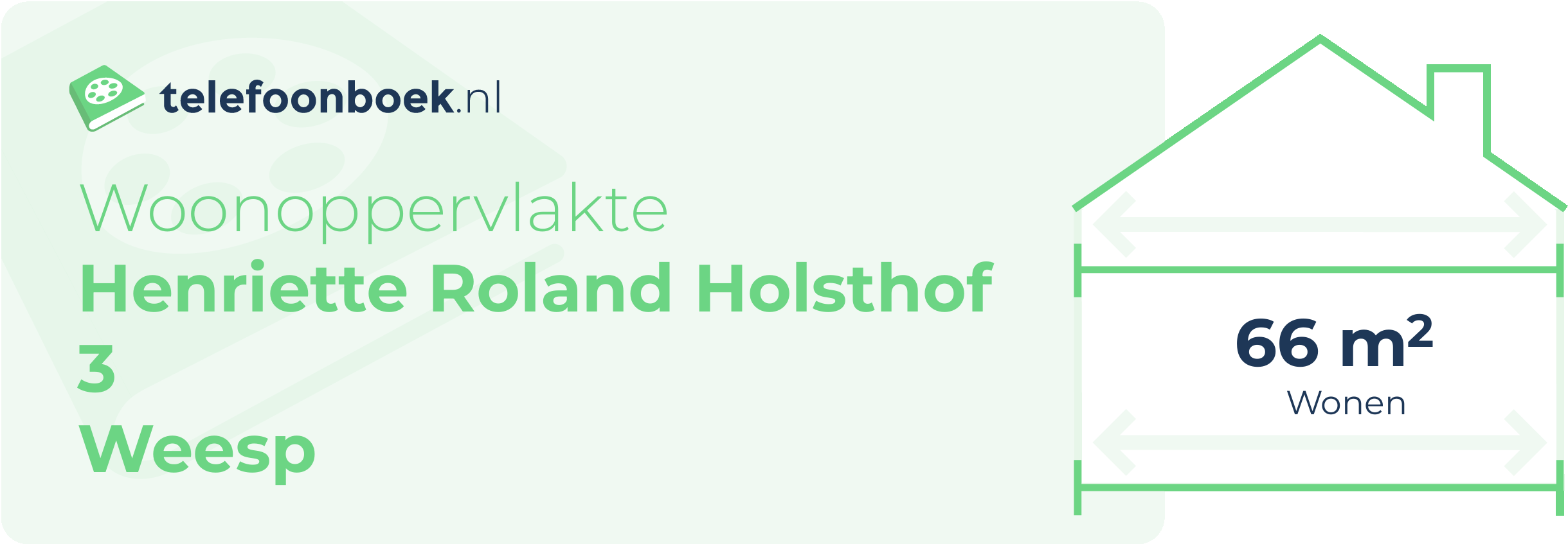 Woonoppervlakte Henriette Roland Holsthof 3 Weesp