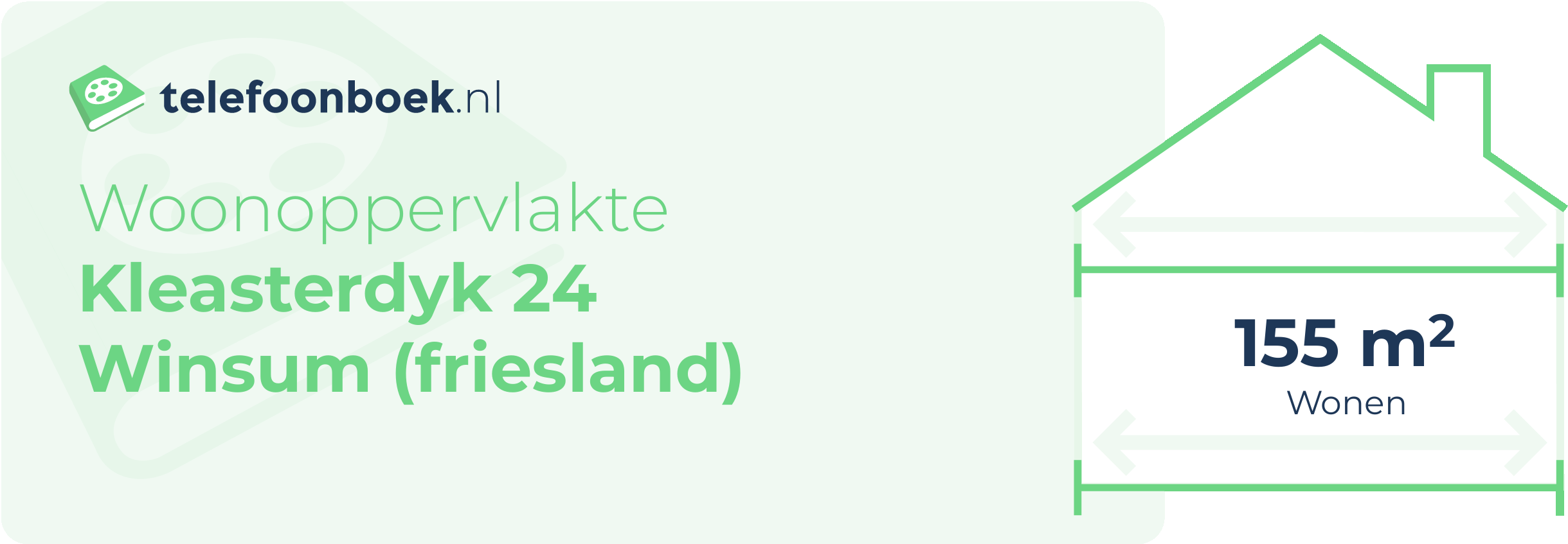 Woonoppervlakte Kleasterdyk 24 Winsum (Friesland)