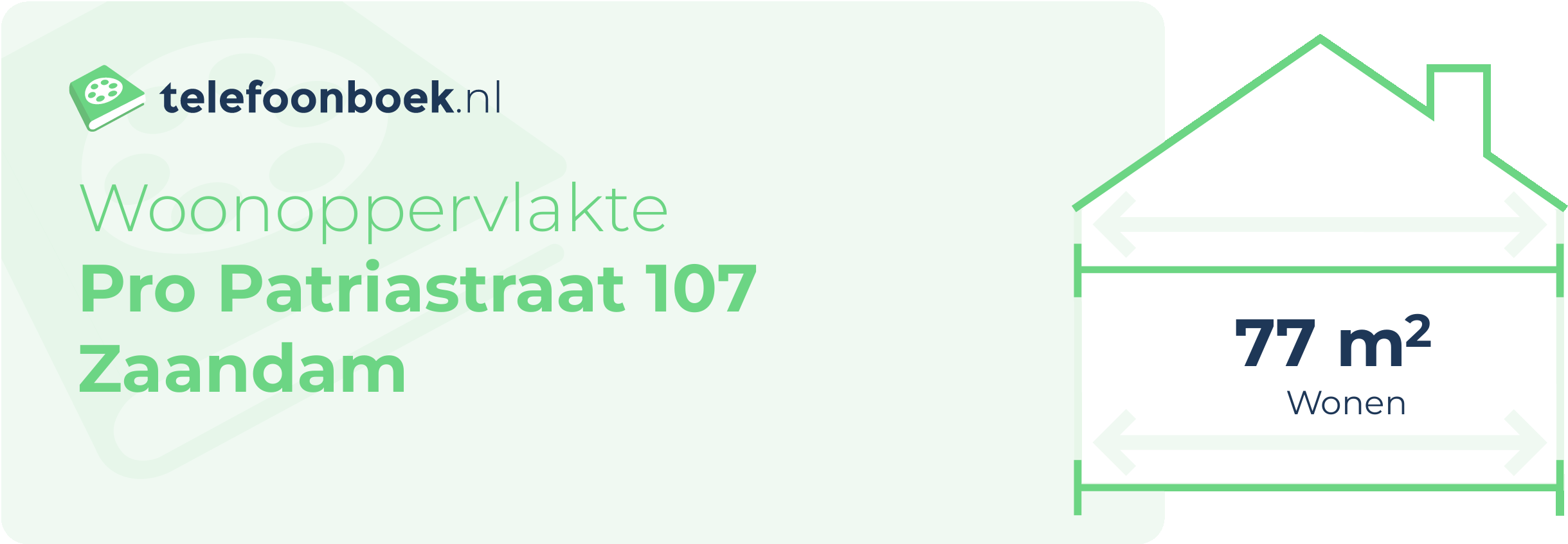 Woonoppervlakte Pro Patriastraat 107 Zaandam