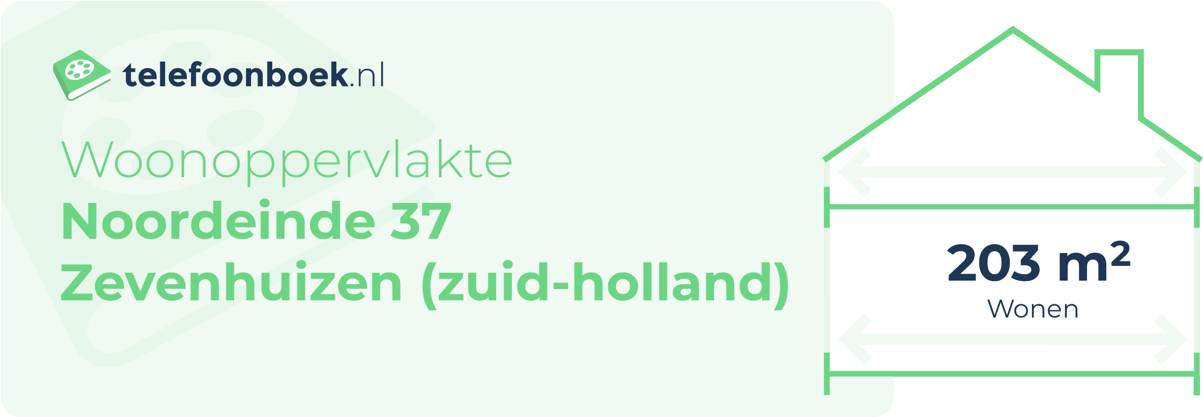 Woonoppervlakte Noordeinde 37 Zevenhuizen (Zuid-Holland)