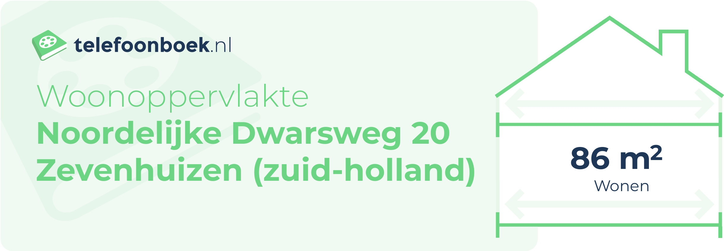 Woonoppervlakte Noordelijke Dwarsweg 20 Zevenhuizen (Zuid-Holland)