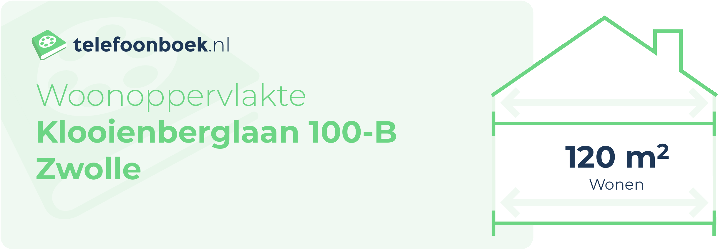 Woonoppervlakte Klooienberglaan 100-B Zwolle