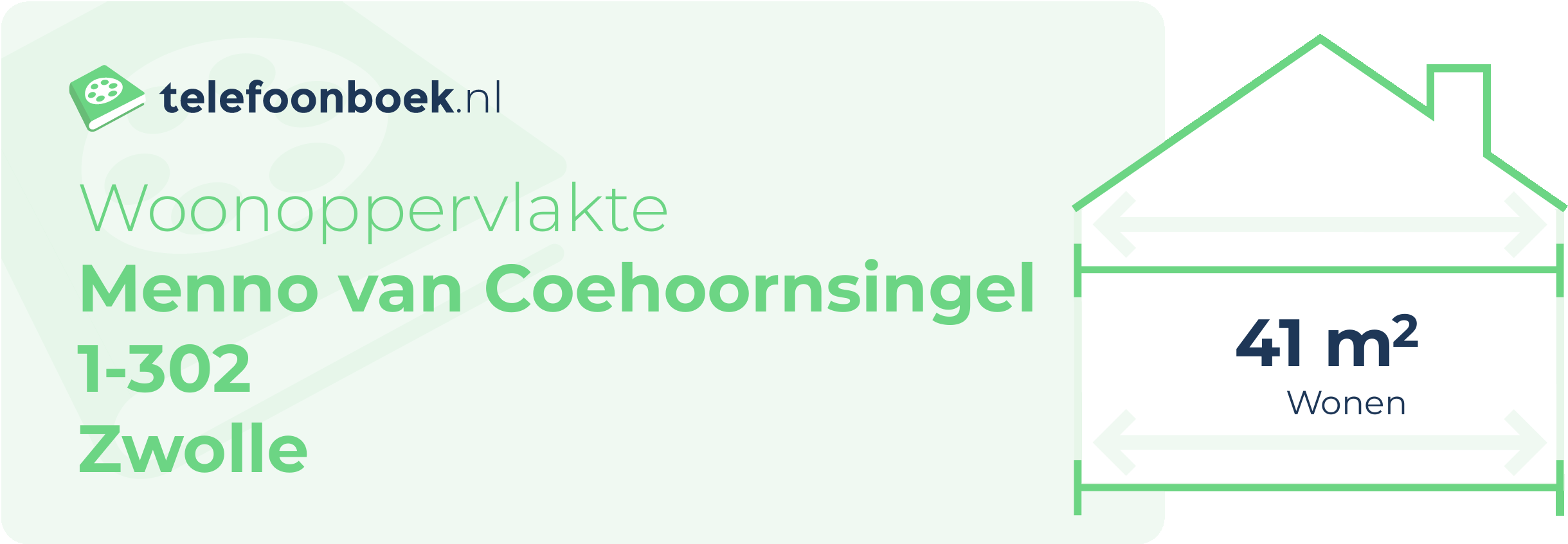 Woonoppervlakte Menno Van Coehoornsingel 1-302 Zwolle