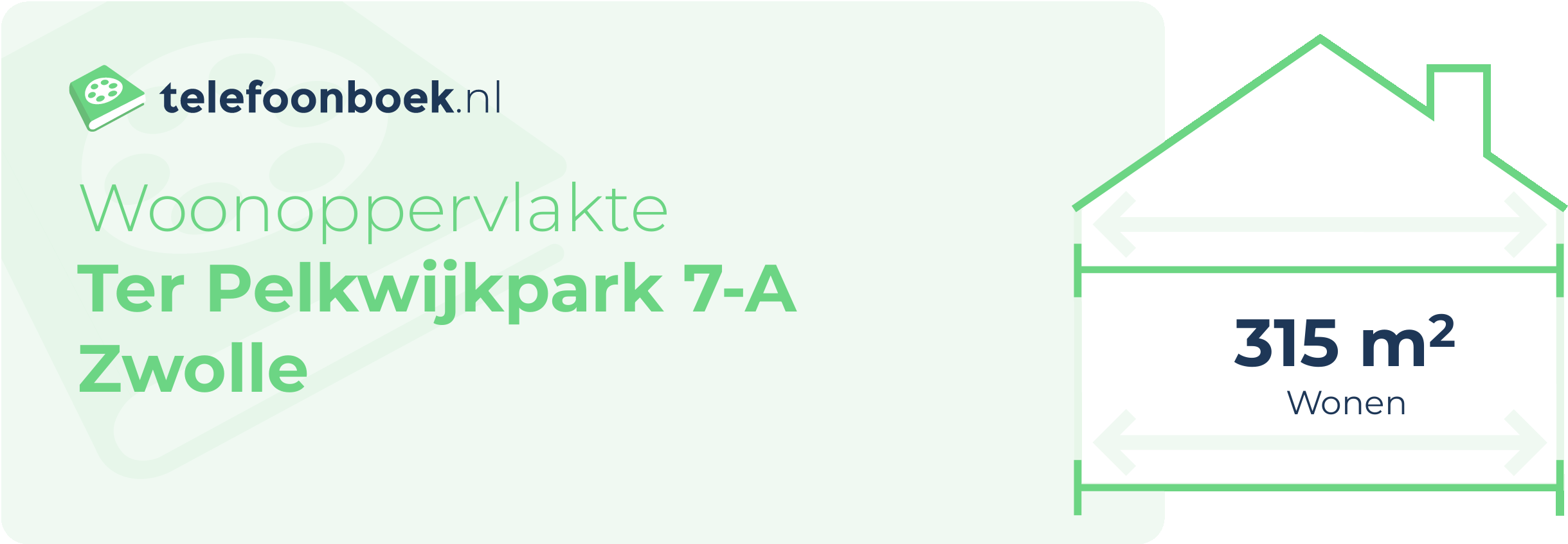 Woonoppervlakte Ter Pelkwijkpark 7-A Zwolle