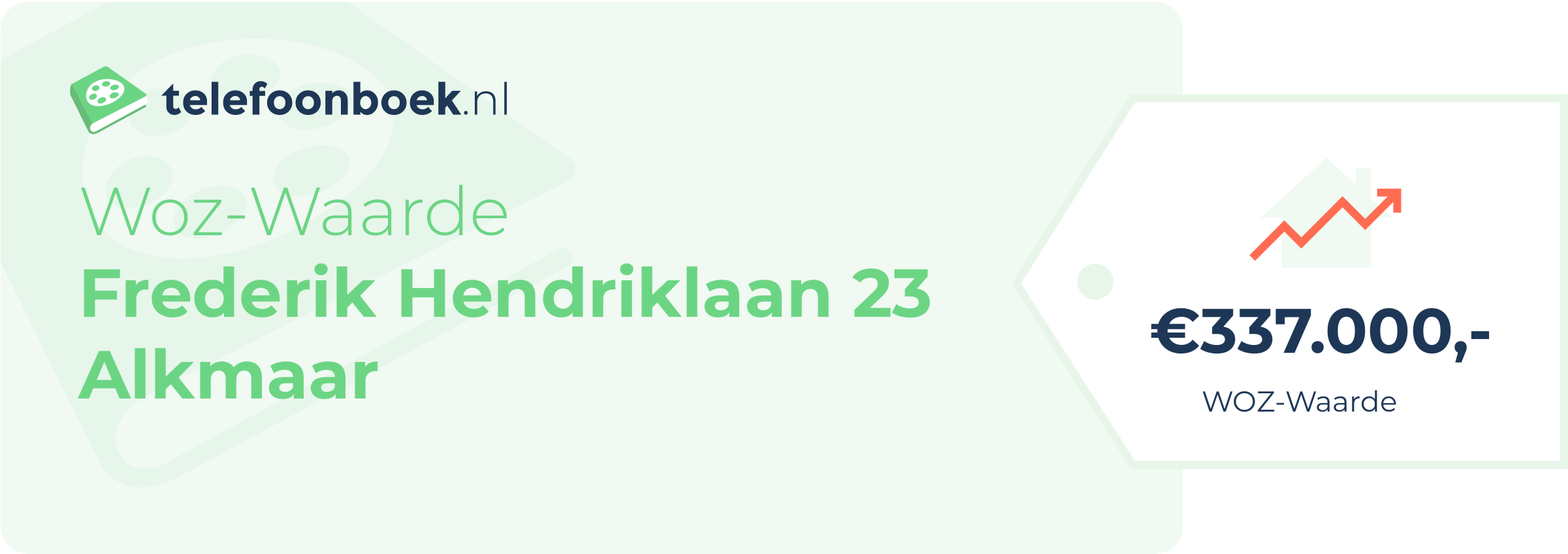 WOZ-waarde Frederik Hendriklaan 23 Alkmaar