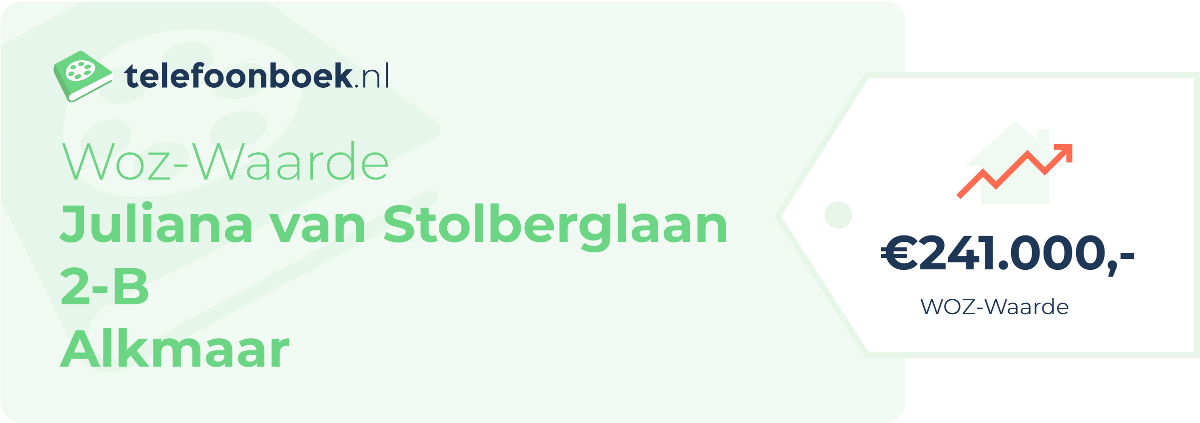 WOZ-waarde Juliana Van Stolberglaan 2-B Alkmaar