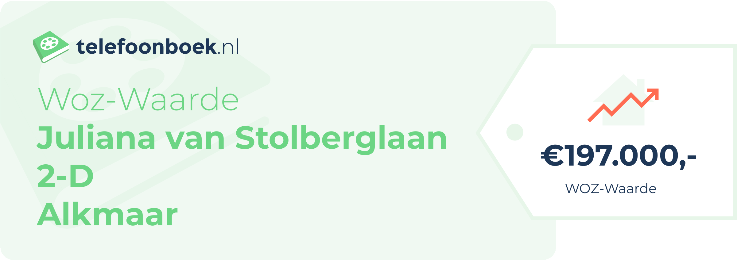 WOZ-waarde Juliana Van Stolberglaan 2-D Alkmaar