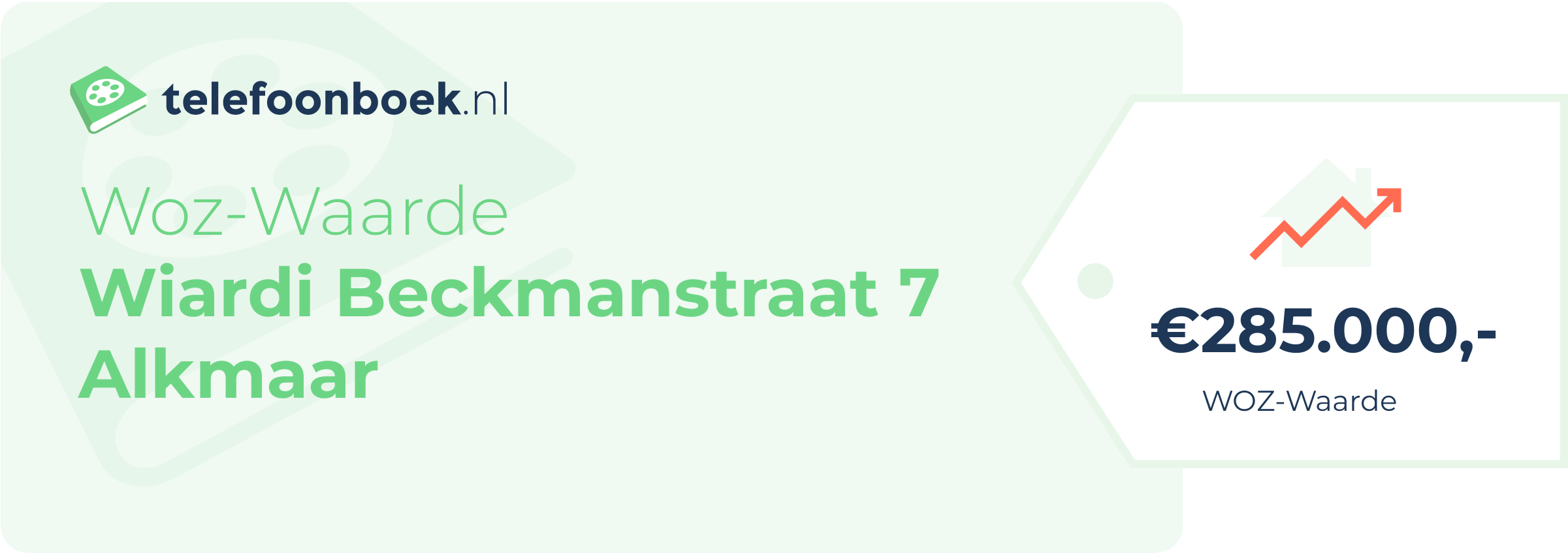 WOZ-waarde Wiardi Beckmanstraat 7 Alkmaar