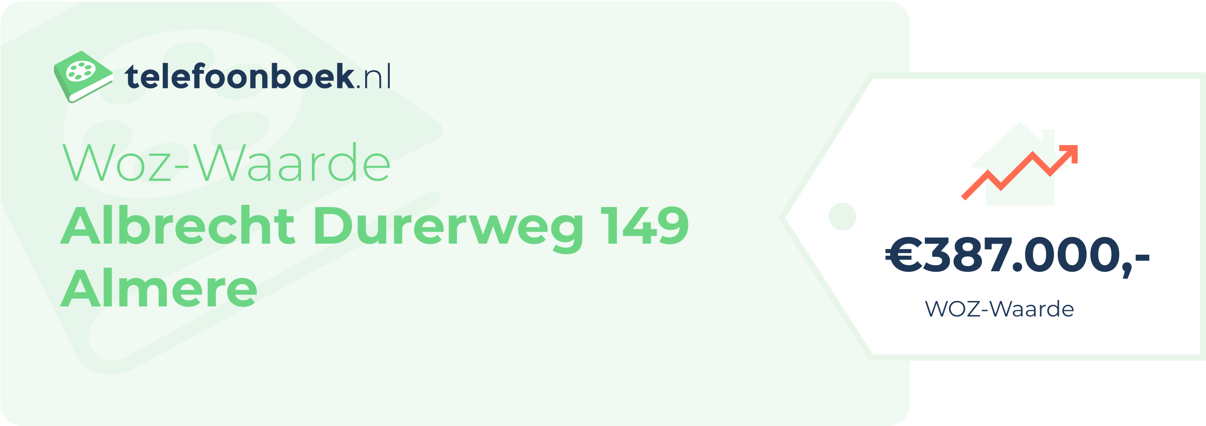 WOZ-waarde Albrecht Durerweg 149 Almere