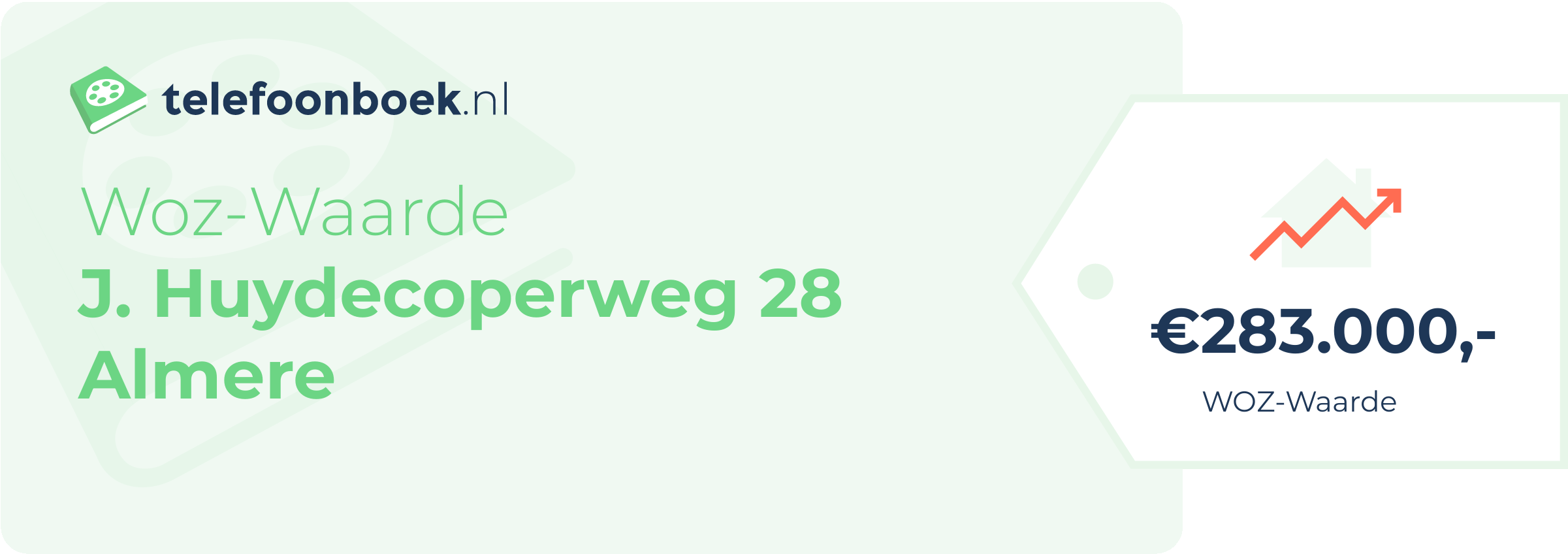 WOZ-waarde J. Huydecoperweg 28 Almere