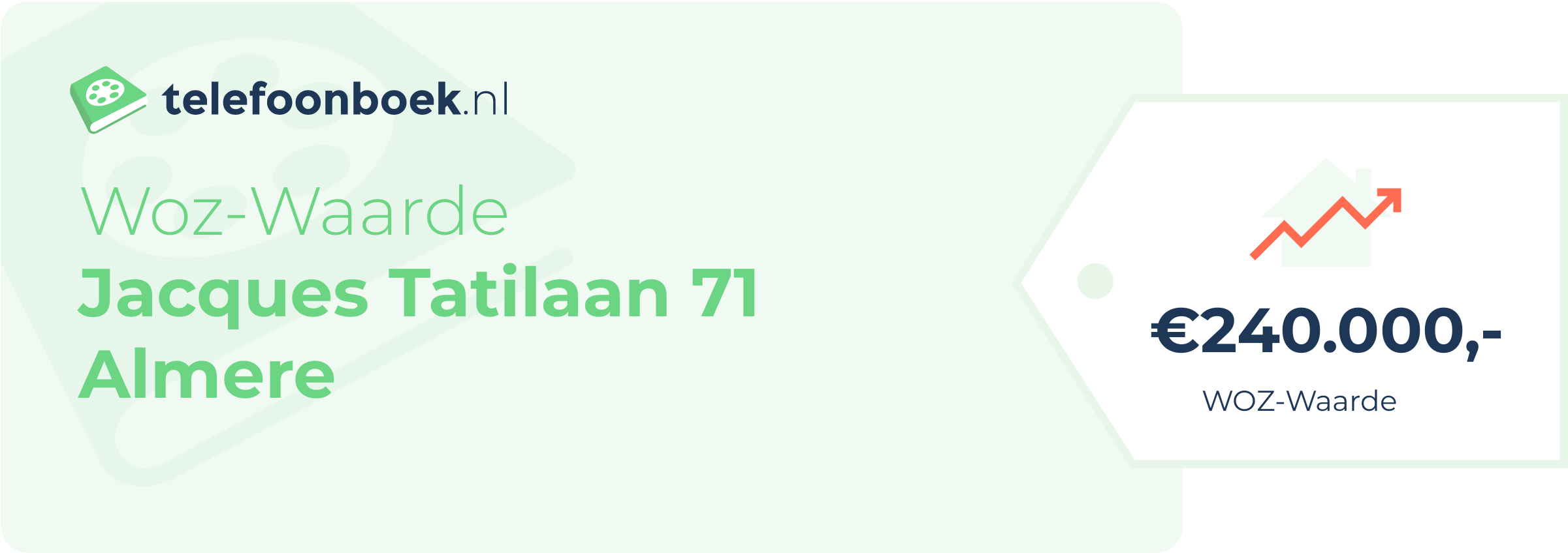WOZ-waarde Jacques Tatilaan 71 Almere