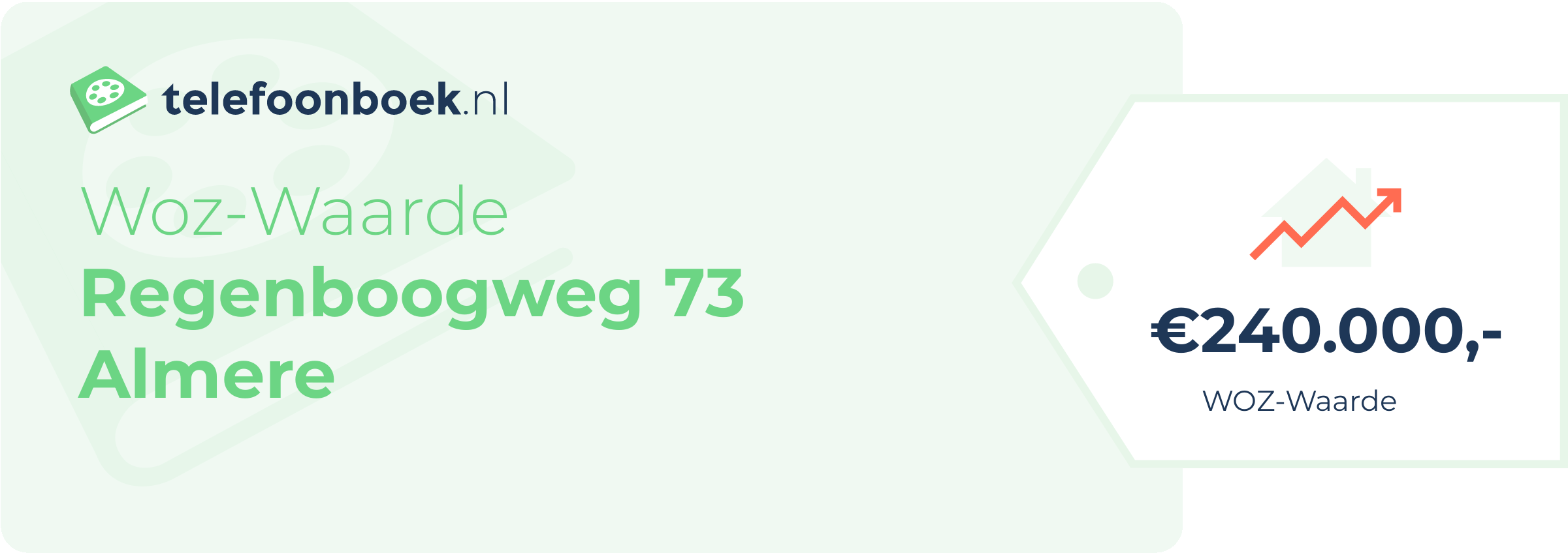 WOZ-waarde Regenboogweg 73 Almere