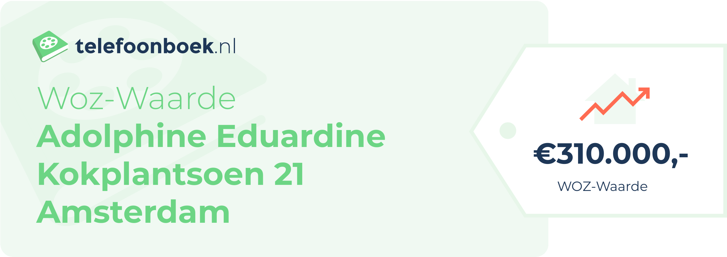 WOZ-waarde Adolphine Eduardine Kokplantsoen 21 Amsterdam