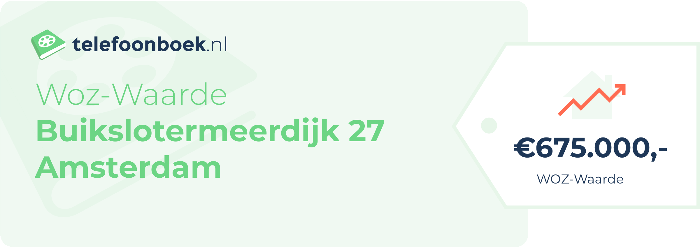 WOZ-waarde Buikslotermeerdijk 27 Amsterdam