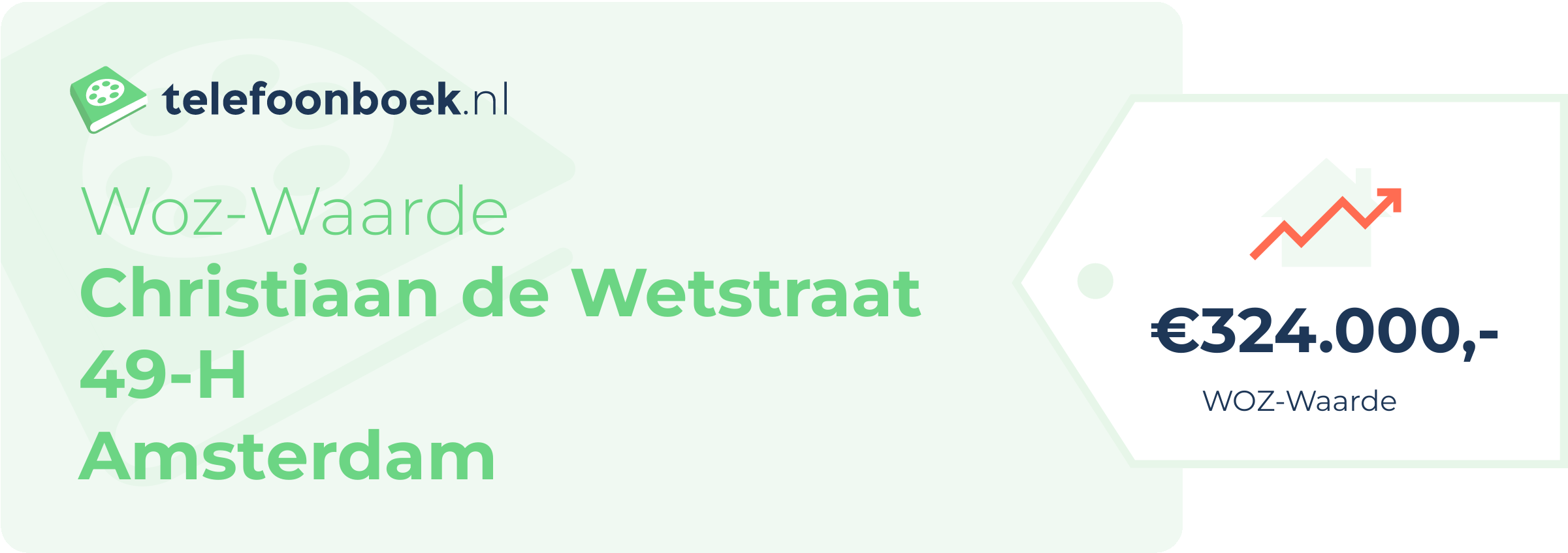 WOZ-waarde Christiaan De Wetstraat 49-H Amsterdam