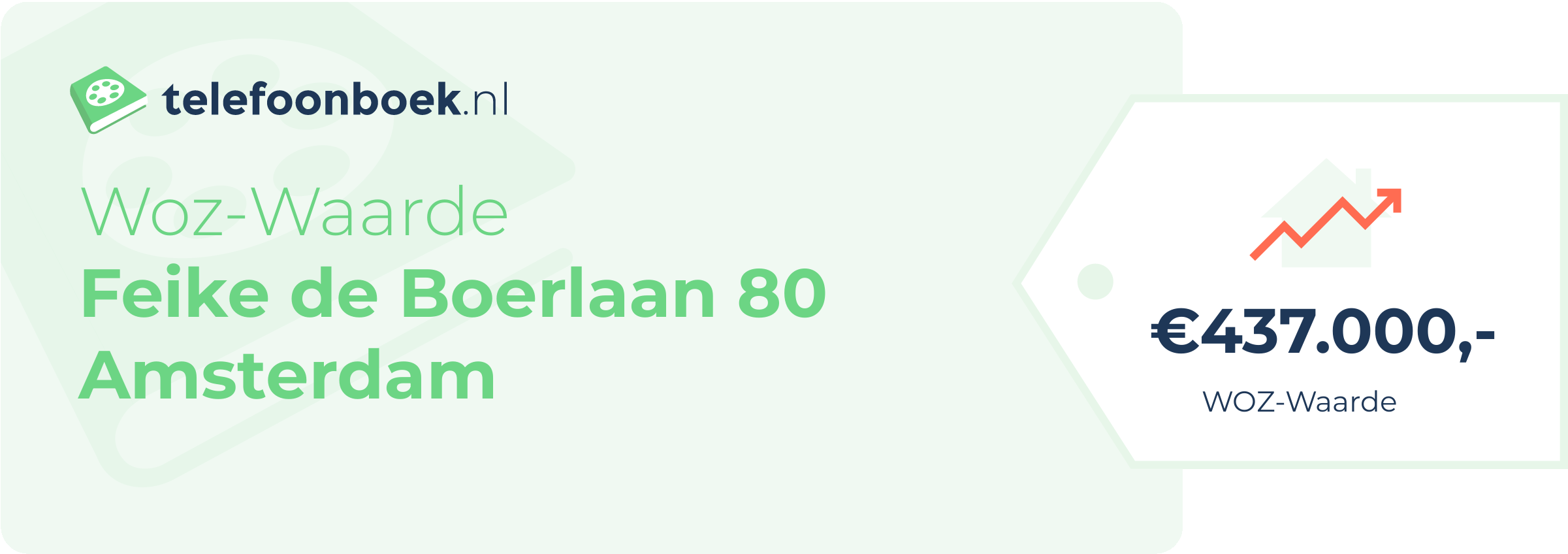 WOZ-waarde Feike De Boerlaan 80 Amsterdam