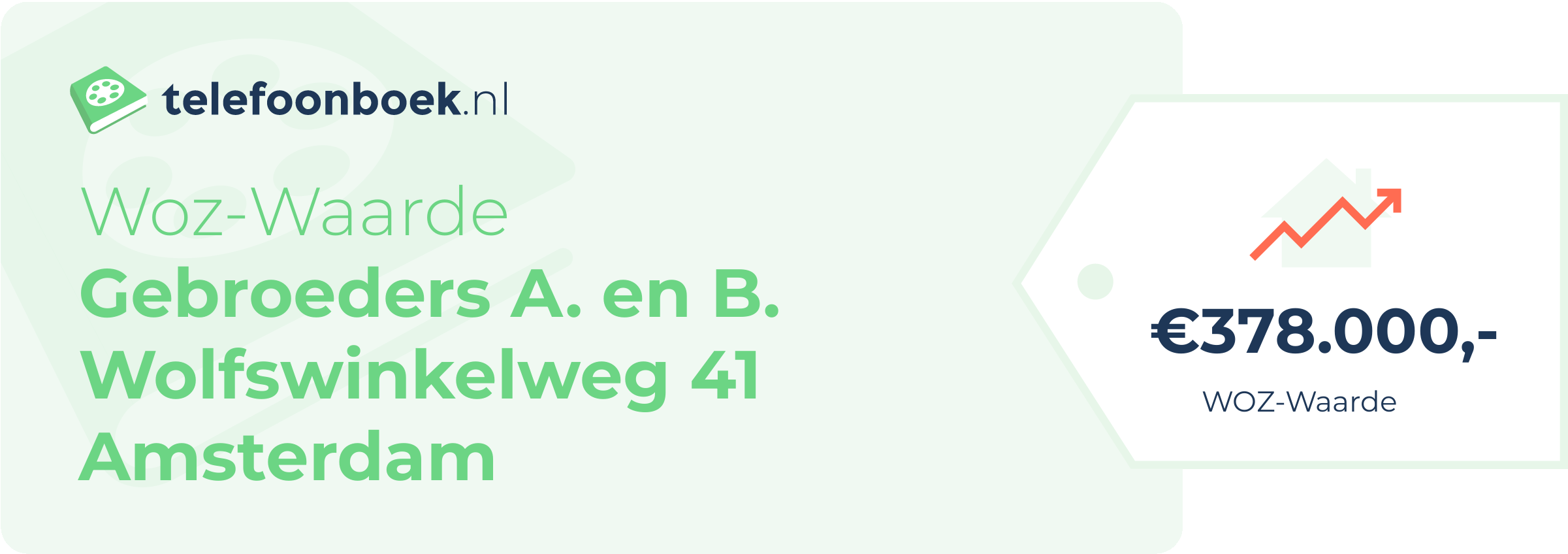 WOZ-waarde Gebroeders A. En B. Wolfswinkelweg 41 Amsterdam