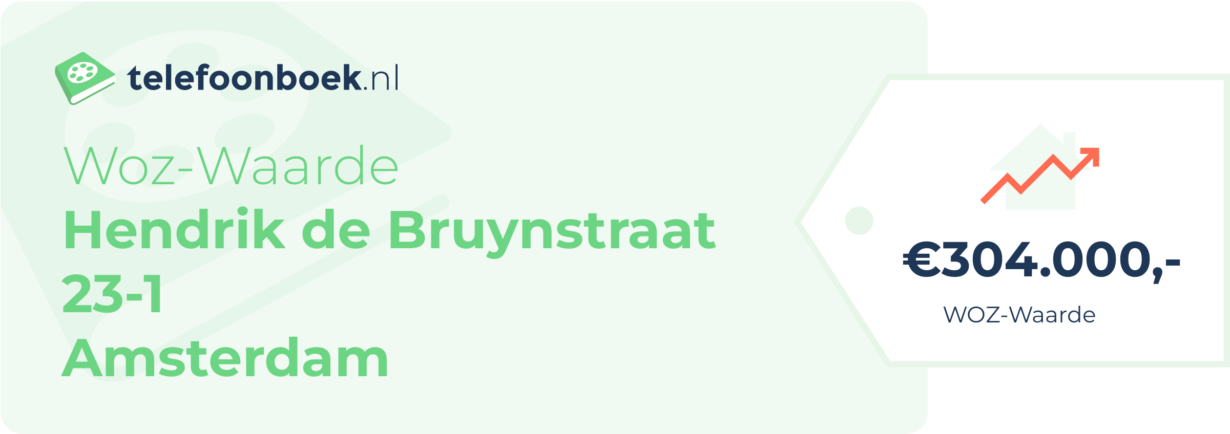 WOZ-waarde Hendrik De Bruynstraat 23-1 Amsterdam