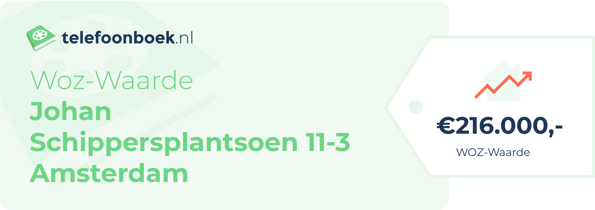 WOZ-waarde Johan Schippersplantsoen 11-3 Amsterdam