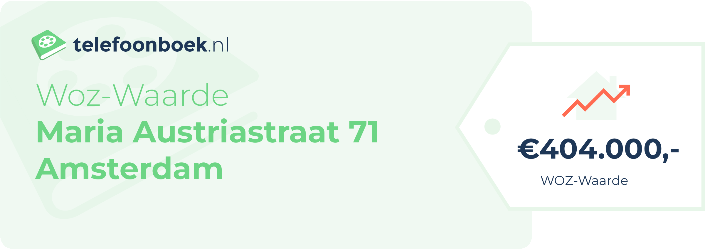 WOZ-waarde Maria Austriastraat 71 Amsterdam