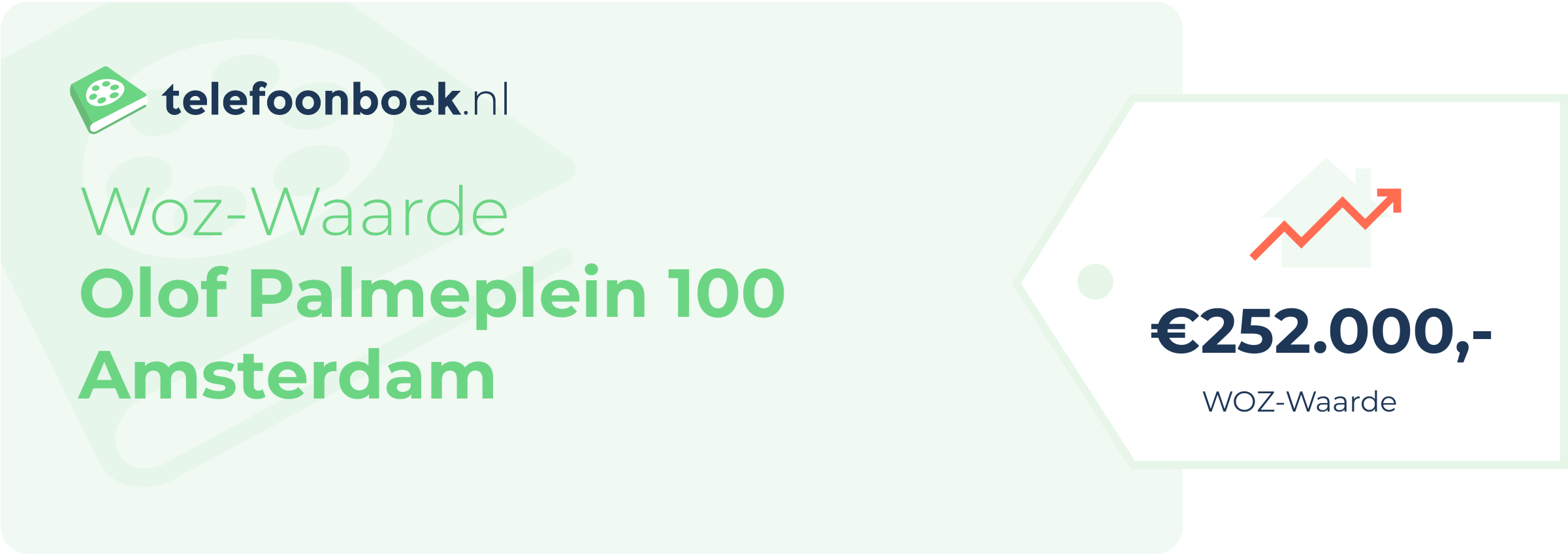 WOZ-waarde Olof Palmeplein 100 Amsterdam