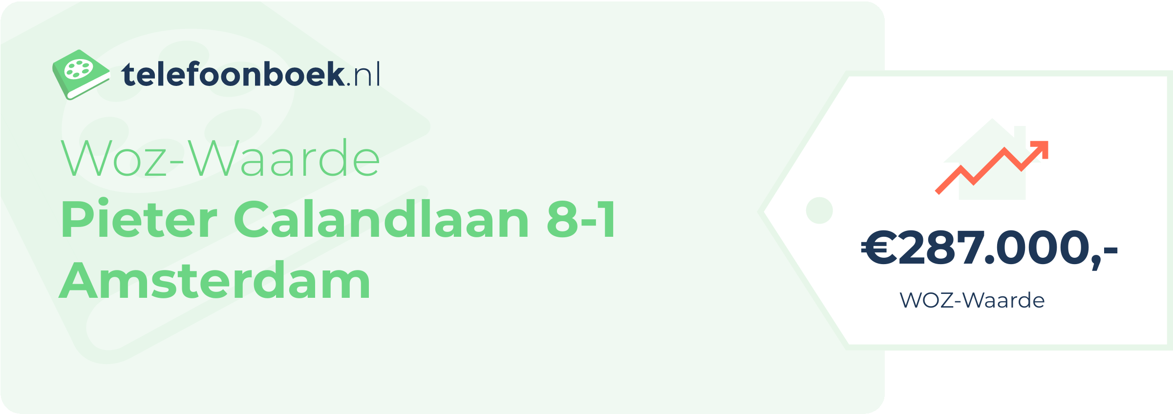 WOZ-waarde Pieter Calandlaan 8-1 Amsterdam