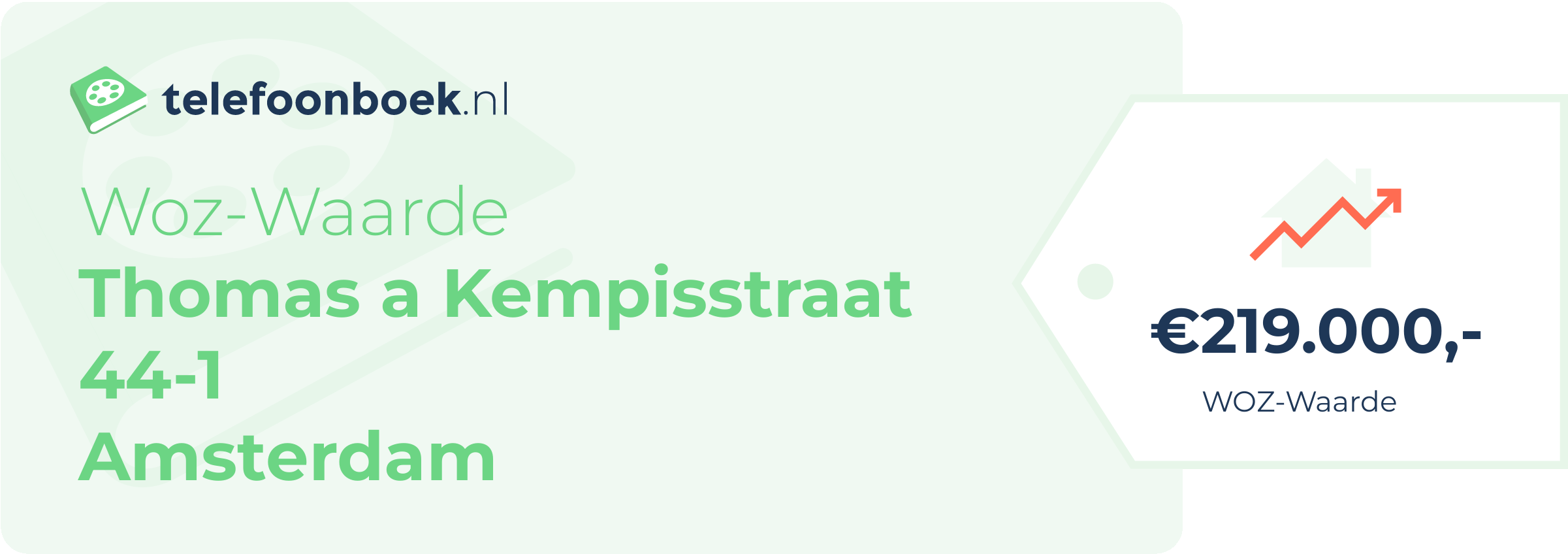 WOZ-waarde Thomas A Kempisstraat 44-1 Amsterdam