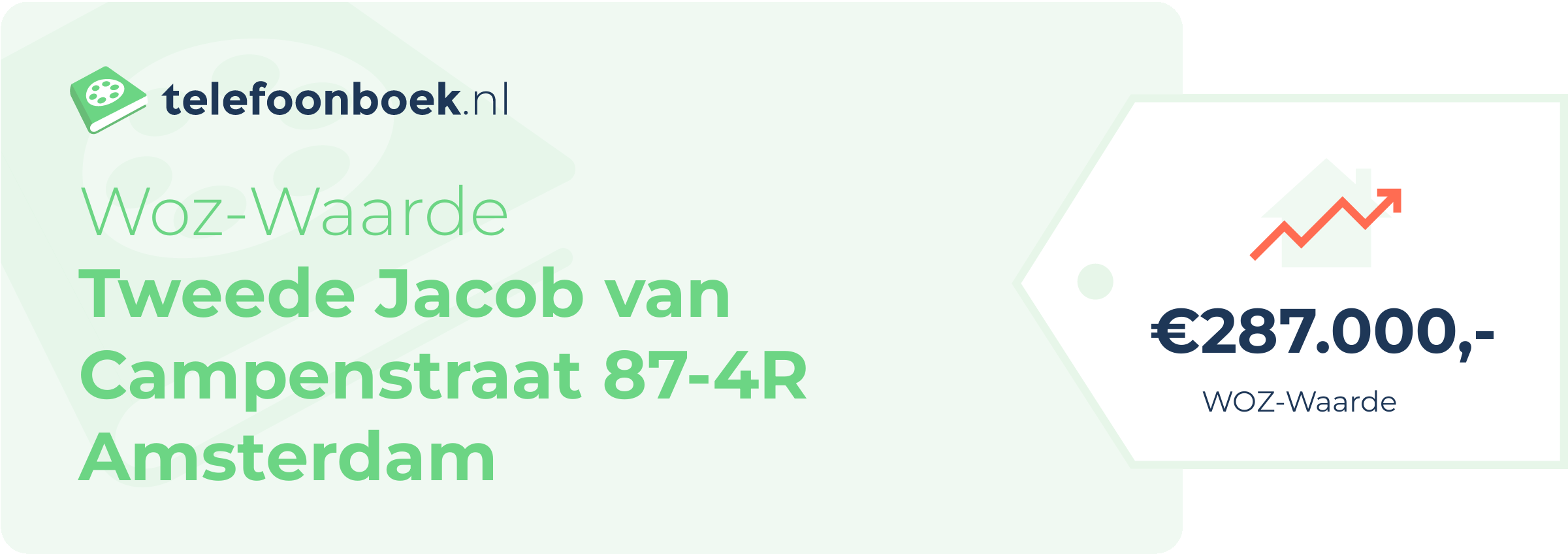 WOZ-waarde Tweede Jacob Van Campenstraat 87-4R Amsterdam