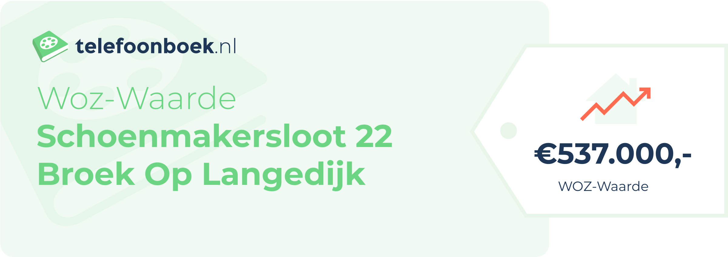 WOZ-waarde Schoenmakersloot 22 Broek Op Langedijk